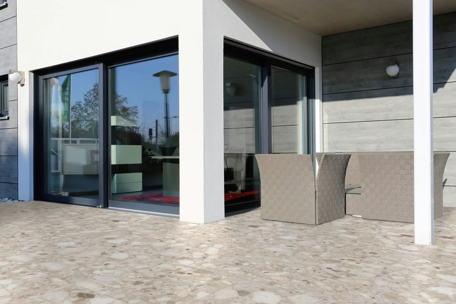 Terrassenplatte Terrazzo-Steinoptik "Venistone Beige"