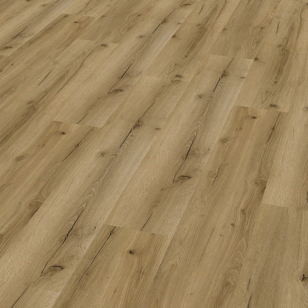 Klick-Vinyl Eiche Vinylboden Holzoptik 122x18 cm Wildwood helle Eiche hellbraun