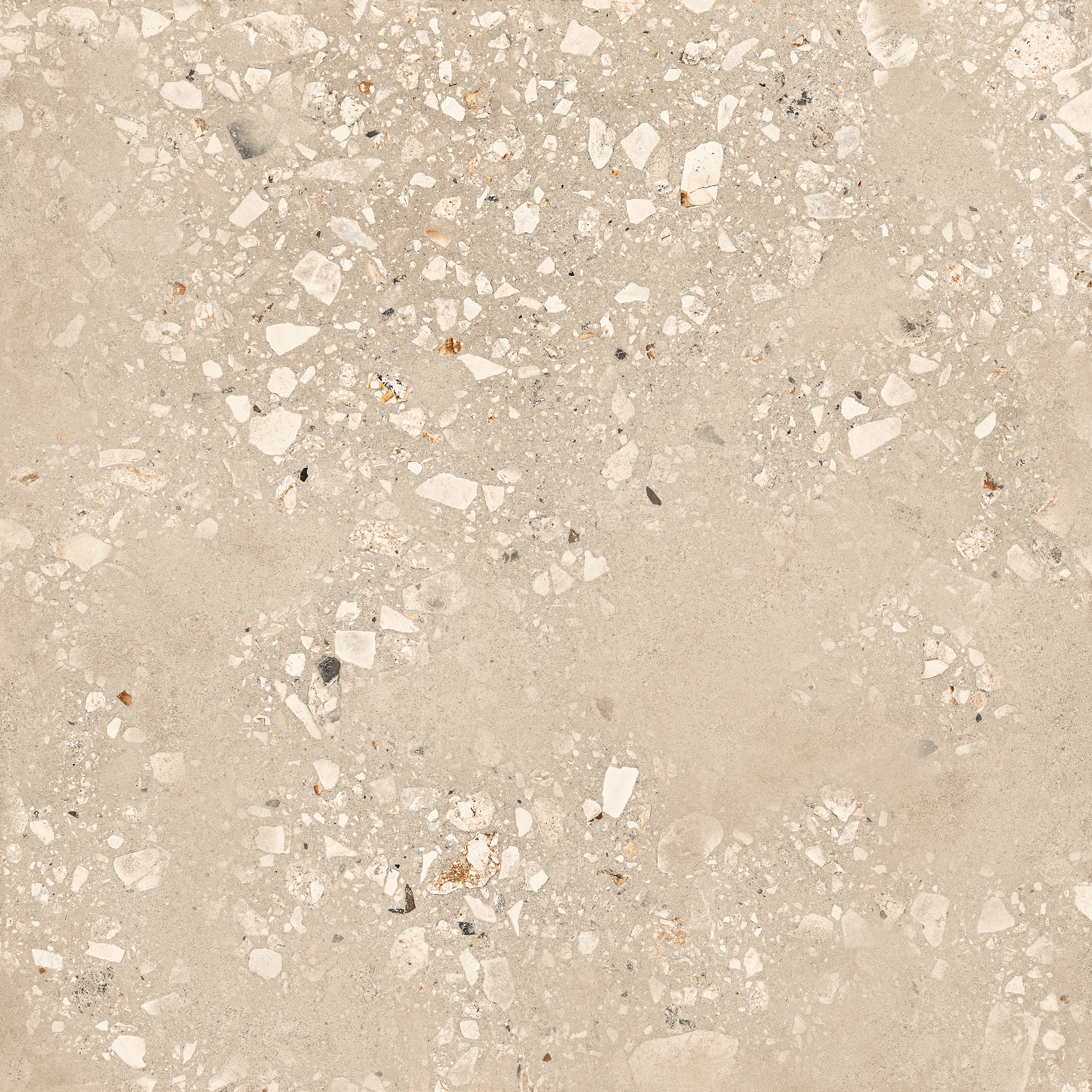 120x120 cm Fliese Terrazzo-Optik Logico Cosmo Sand Sant Agostino beige