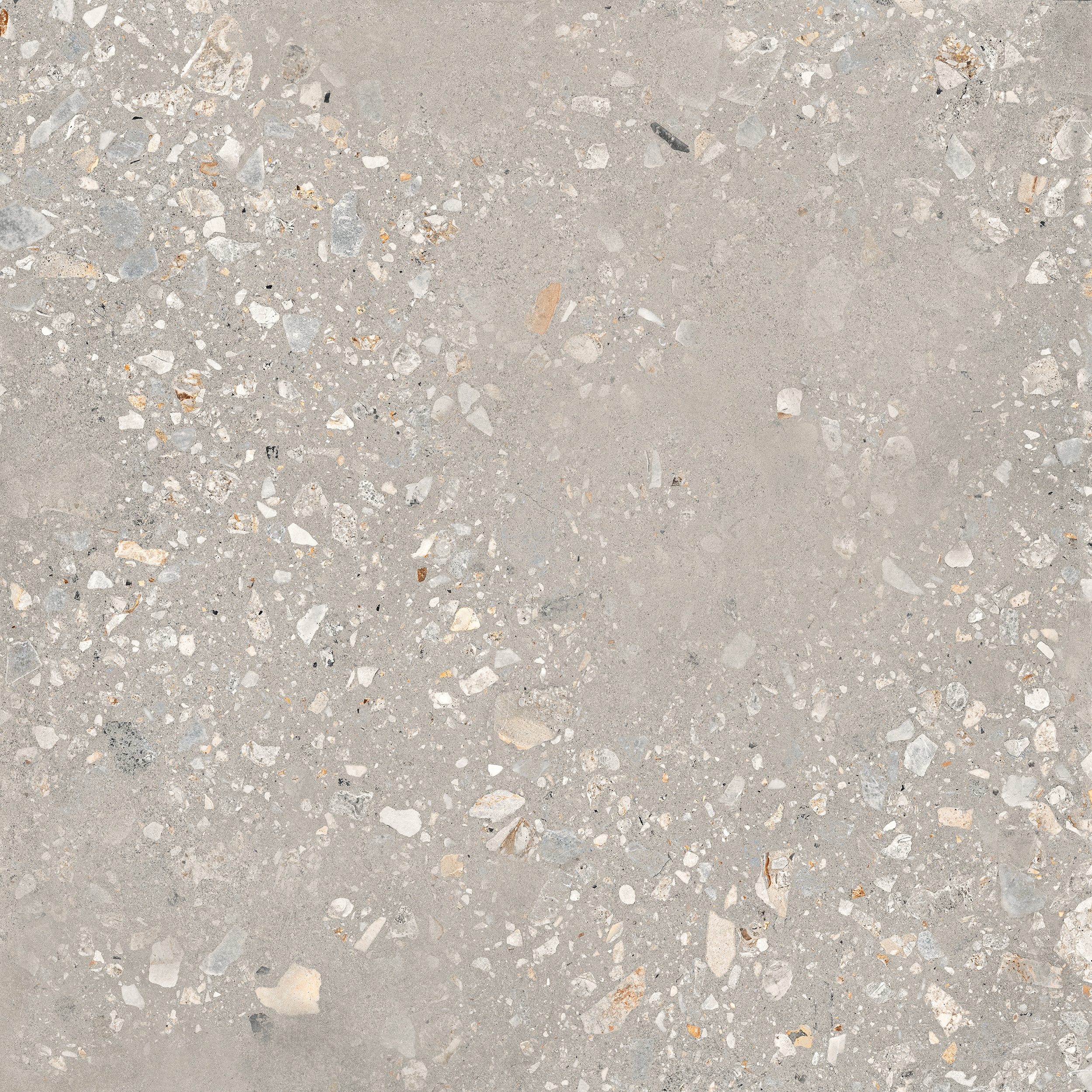 120x120 cm Fliese Terrazzo-Optik Logico Cosmo Cement Sant Agostino grau-braun
