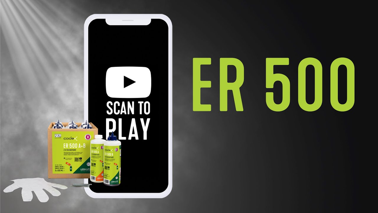 2K Gießharz "Codex ER 500" Harz zur Reparatur von Estrich-Rissen 0,6 L inkl. 20 Wellenverbinder