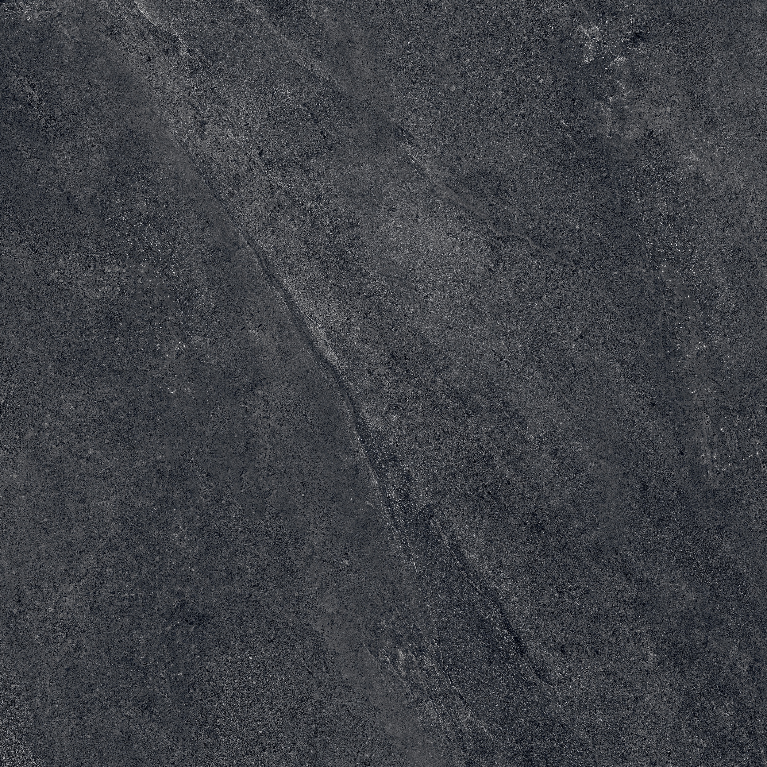 90x90 cm Fliese Natursteinoptik Sant Agostino Bergstone Black Steinoptik dunkelgrau schwarz