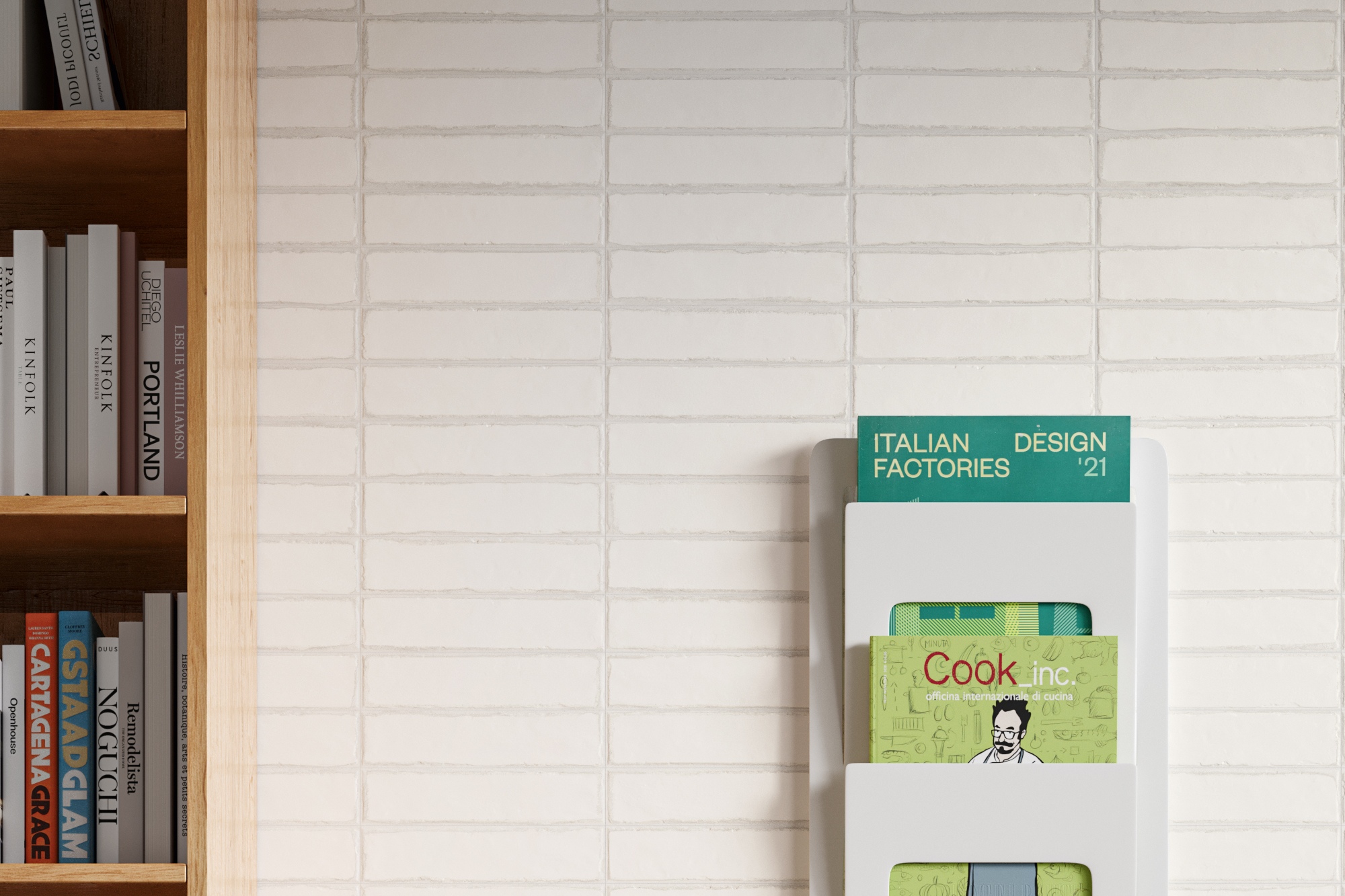 Wandfliesen Klinker Riemchen Ziegel Bit White Sant Agostino cremeweiß weiß Verblender innen und außen