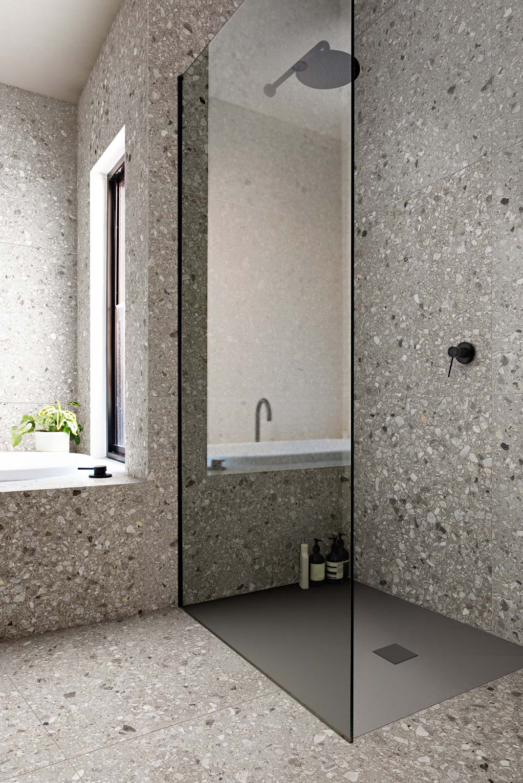 Fliese Terrazzo Stein-Betonoptik grau Realstone Naviglia Grigio Ragno by Marazzi