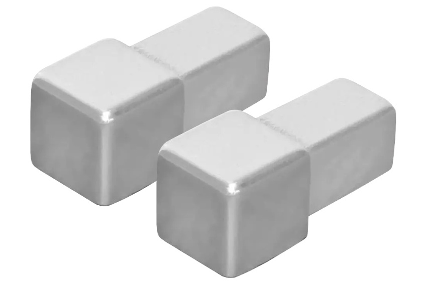 Dural Ecken für Fliesenschienen Fliesenprofile DPSE Squareline natur