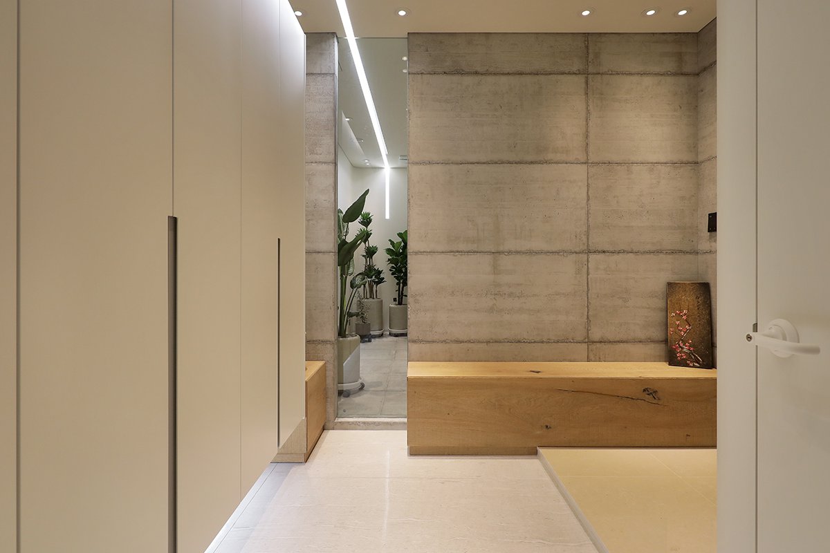 Fliese Sichtbeton Betonoptik Großformat grau zementgrau Form Cement Sant Agostino