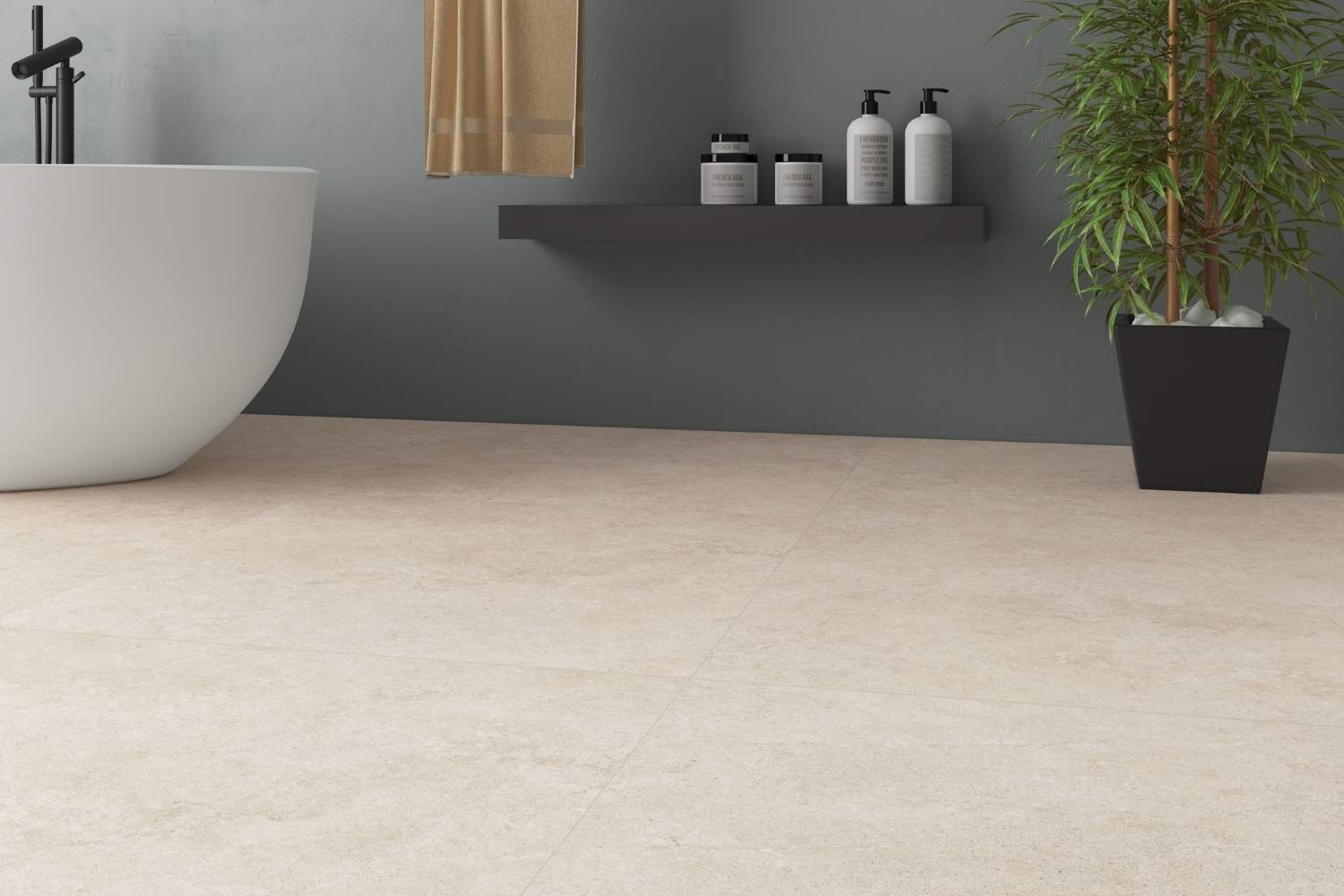 Fliese Steinoptik elfenbein beige poliert "Babilon Bone" Feinsteinzeug rektifiziert