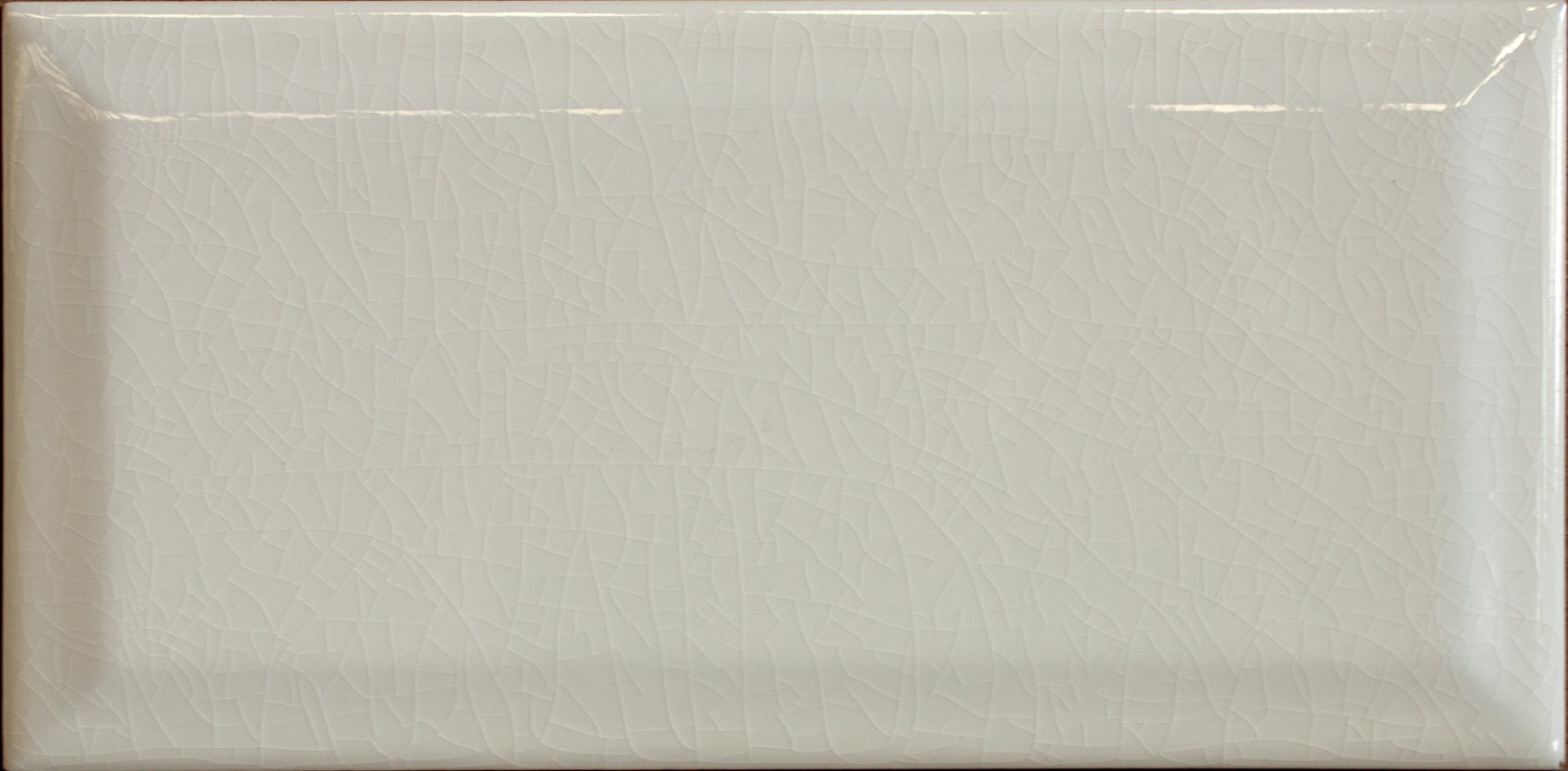 Metro Fliese krakeliert für Küche Bad Craquelé Krakelee creme-weiß glänzend Facettenfliese