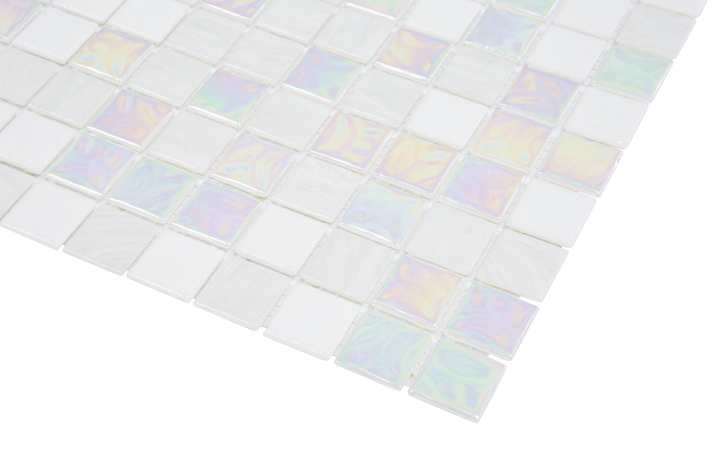 Mosaikfliesen New Giovanna Bisazza Mosaik Mosaikmatte Mosaiksteine weiß edel Schimmer-Look für Bad Dusche