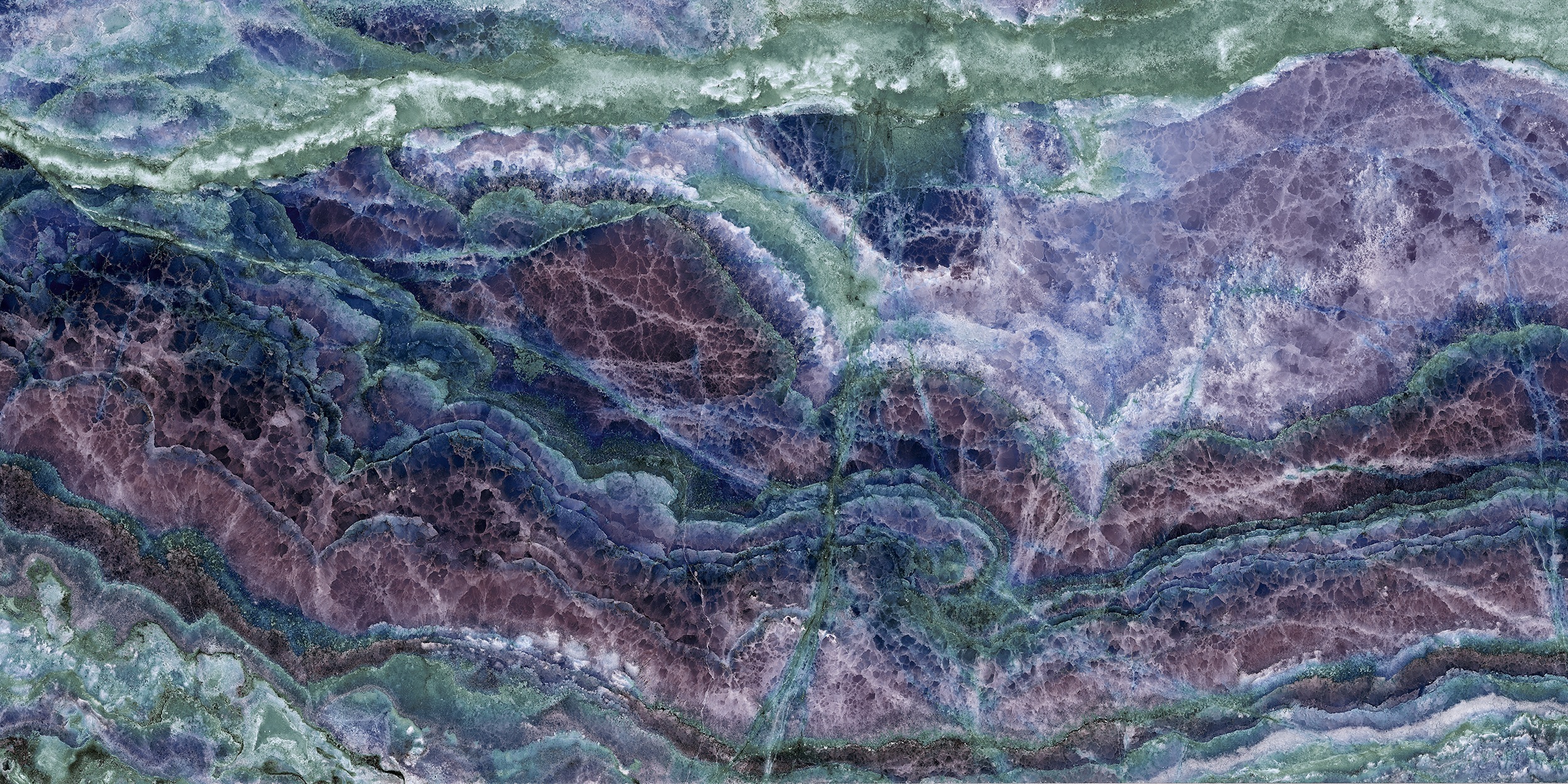 XXL Fliese Marmoroptik Star Onyx Purple 120x278 cm blau lila Großformat-Fliese Sant Agostino