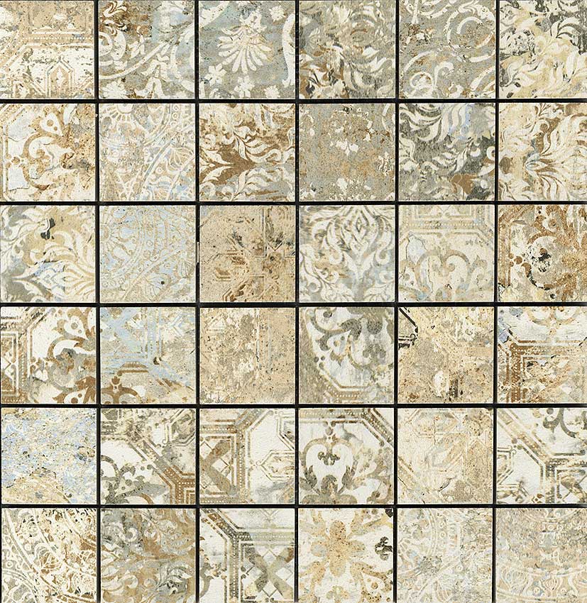 Mosaikfliesen Vintage-Teppichoptik 30x30 cm "Carpet Sand natural"