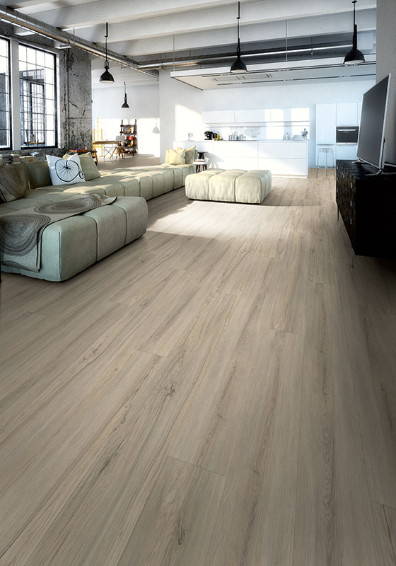 Klick-Vinyl Eiche Vinylboden Holzoptik 152x22.8 cm Blonde XL helle Eiche beige