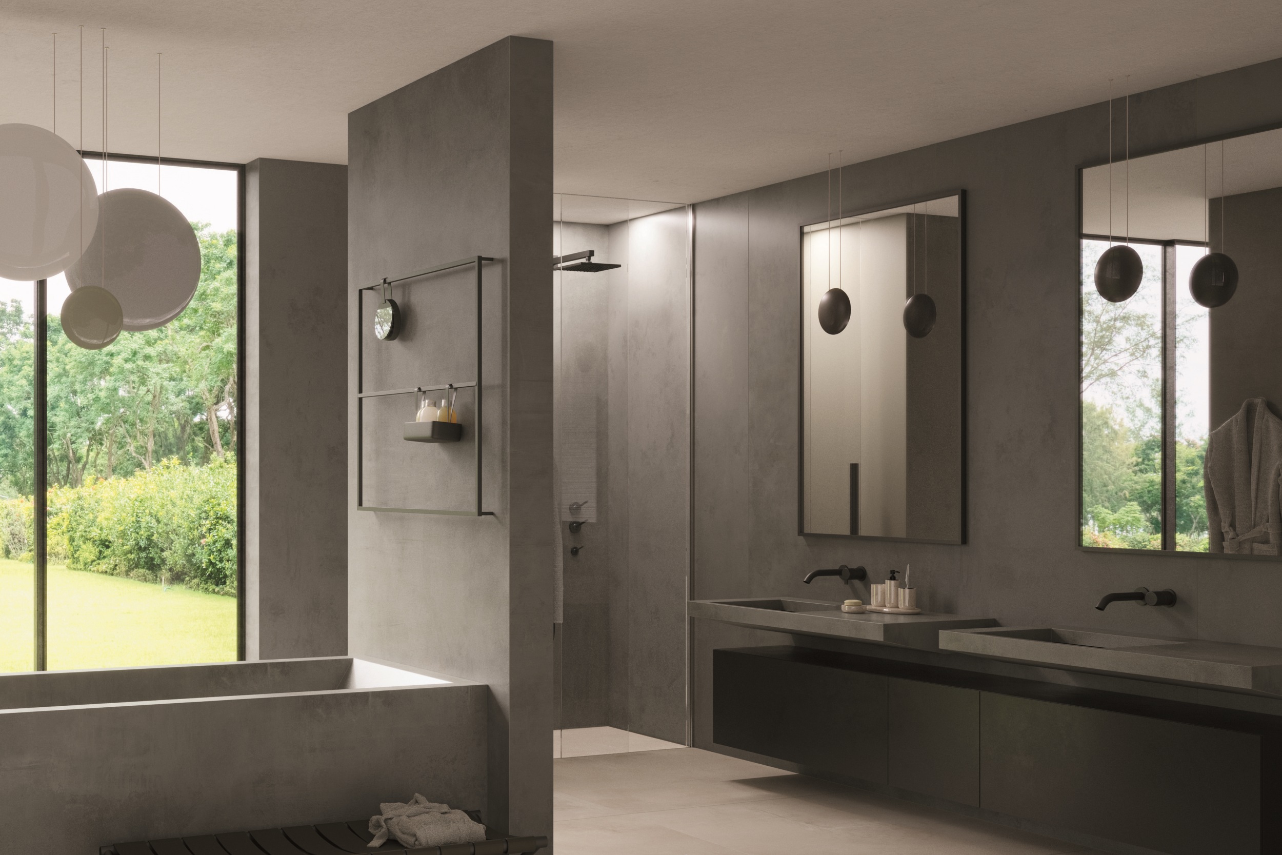 XXL-Fliese Boost Smoke 120x278 cm grau Großformat-Fliese Atlas Concorde