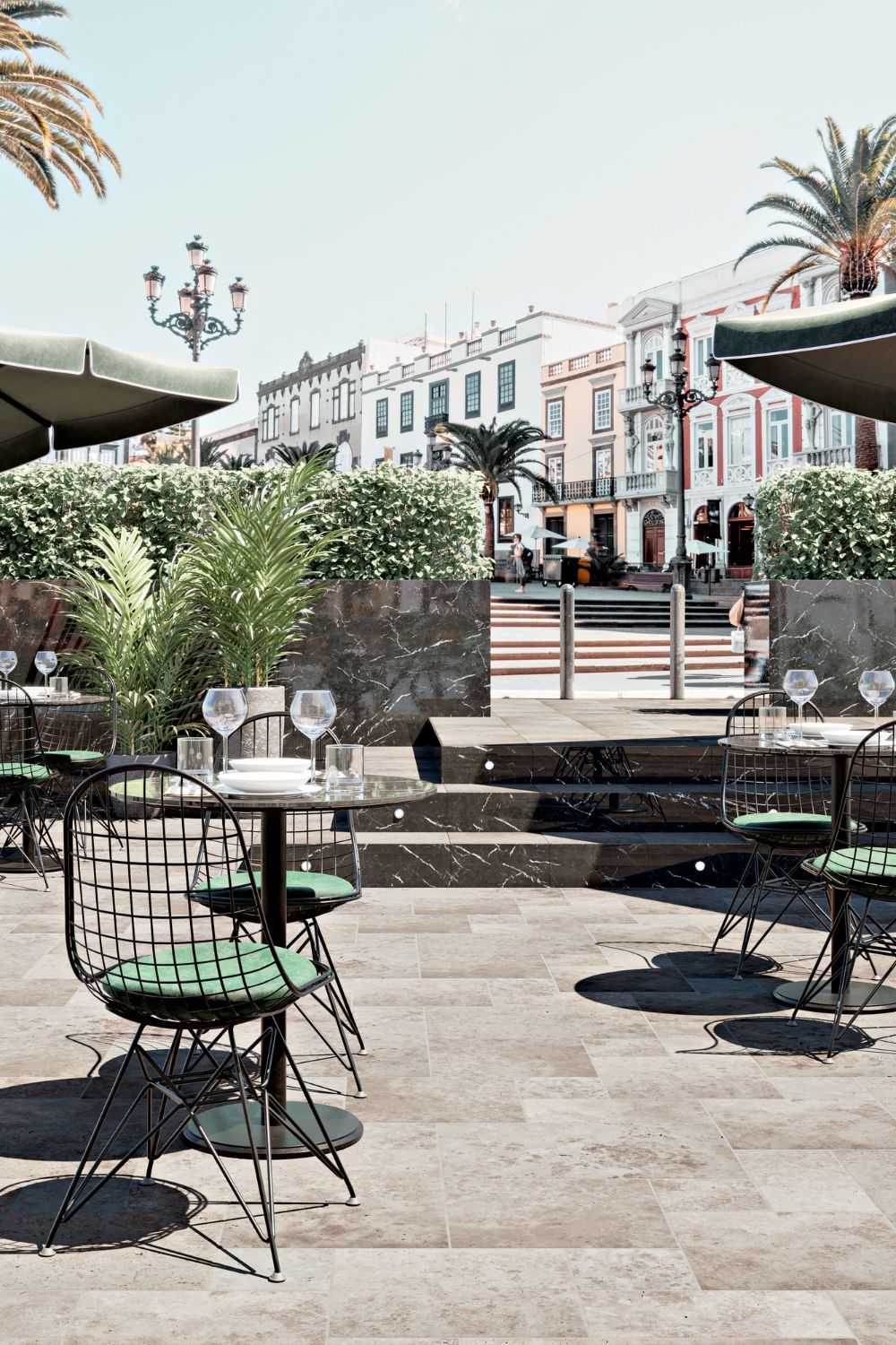 Fliese Römischer Verband Steinoptik Terracotta Multiformat-Modul "In Falda Perlato Di Sicilia"