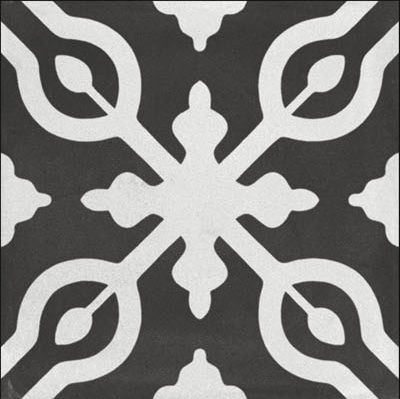 Fliese Patchwork Dekor Zementoptik schwarz Contrasti Antracite Decoro Mix Ragno by Marazzi