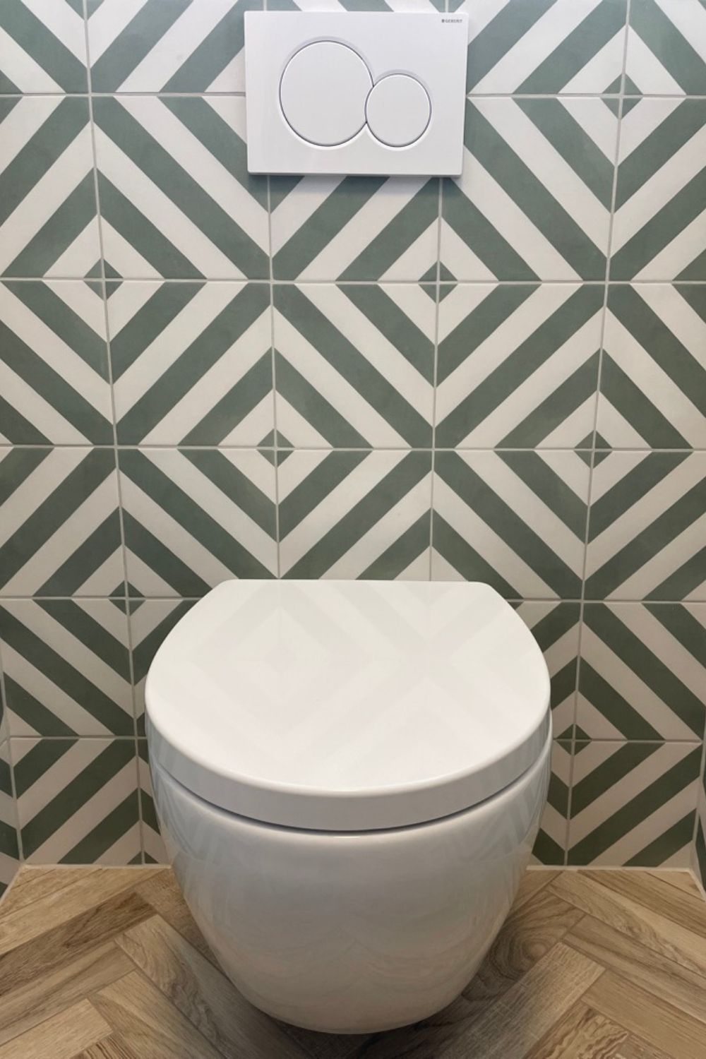 Fliese Patchwork Dekor Zementoptik grün weiß Contrasti Tappeto 10 Ragno by Marazzi