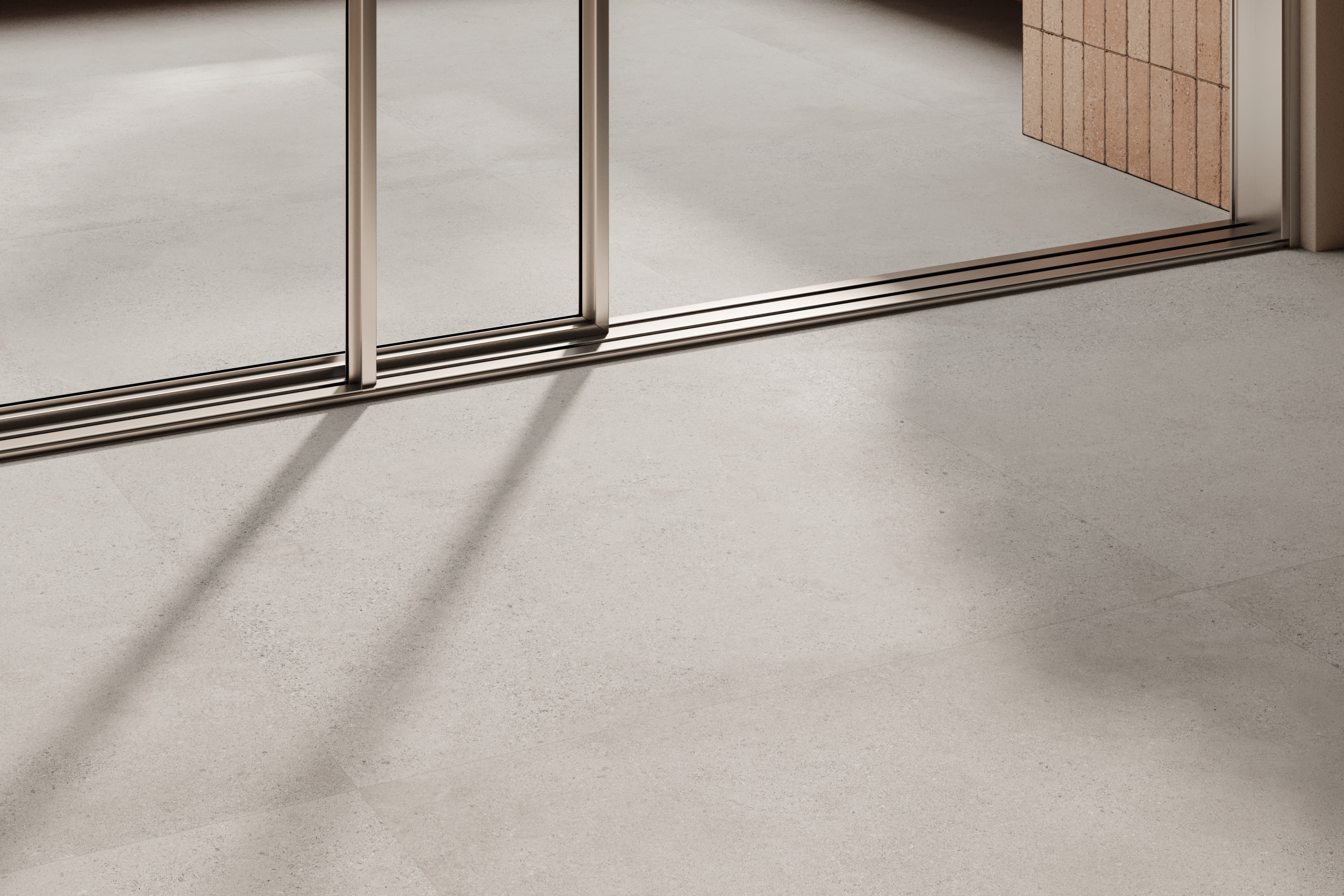 Fliese Zementoptik mit Terrazzo Logico Pearl Sant Agostino hellgrau