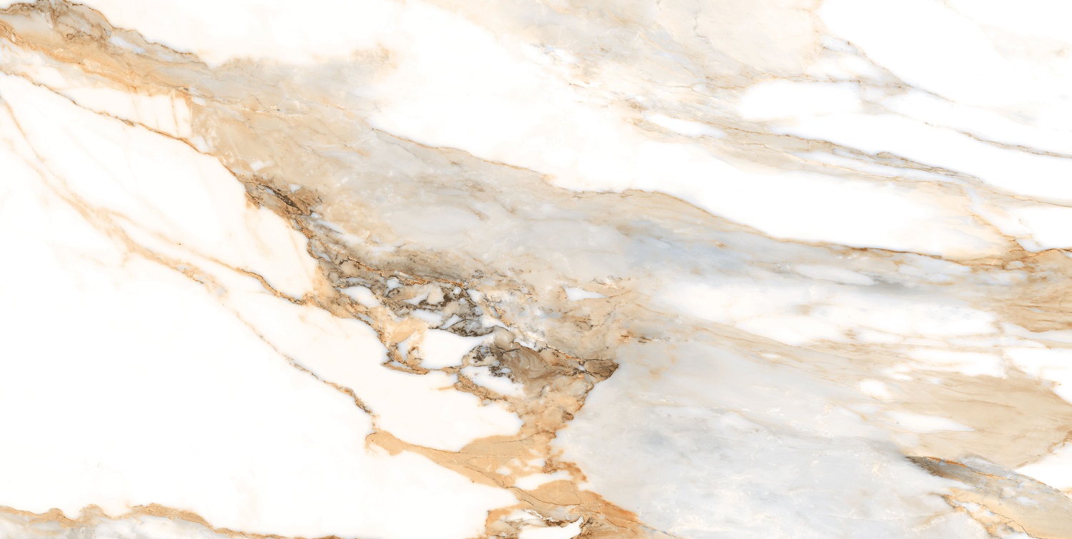 ABVERKAUF Fliese Paonazzetto-Marmoroptik weiß-beige matt 60x120 cm "Crash Beige" rektifiziert