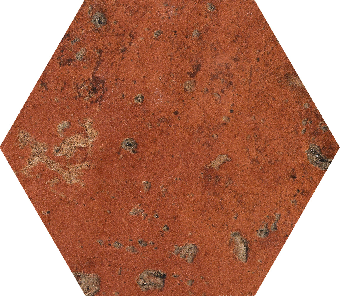Hexagon Fliese Terracotta-Optik 15,8x18,3 cm "Cotto del Campiano Rosso Siena" CIR (Farbmischung nach Zufall)
