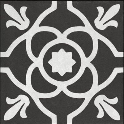 Fliese Patchwork Dekor Zementoptik schwarz Contrasti Antracite Decoro Mix Ragno by Marazzi