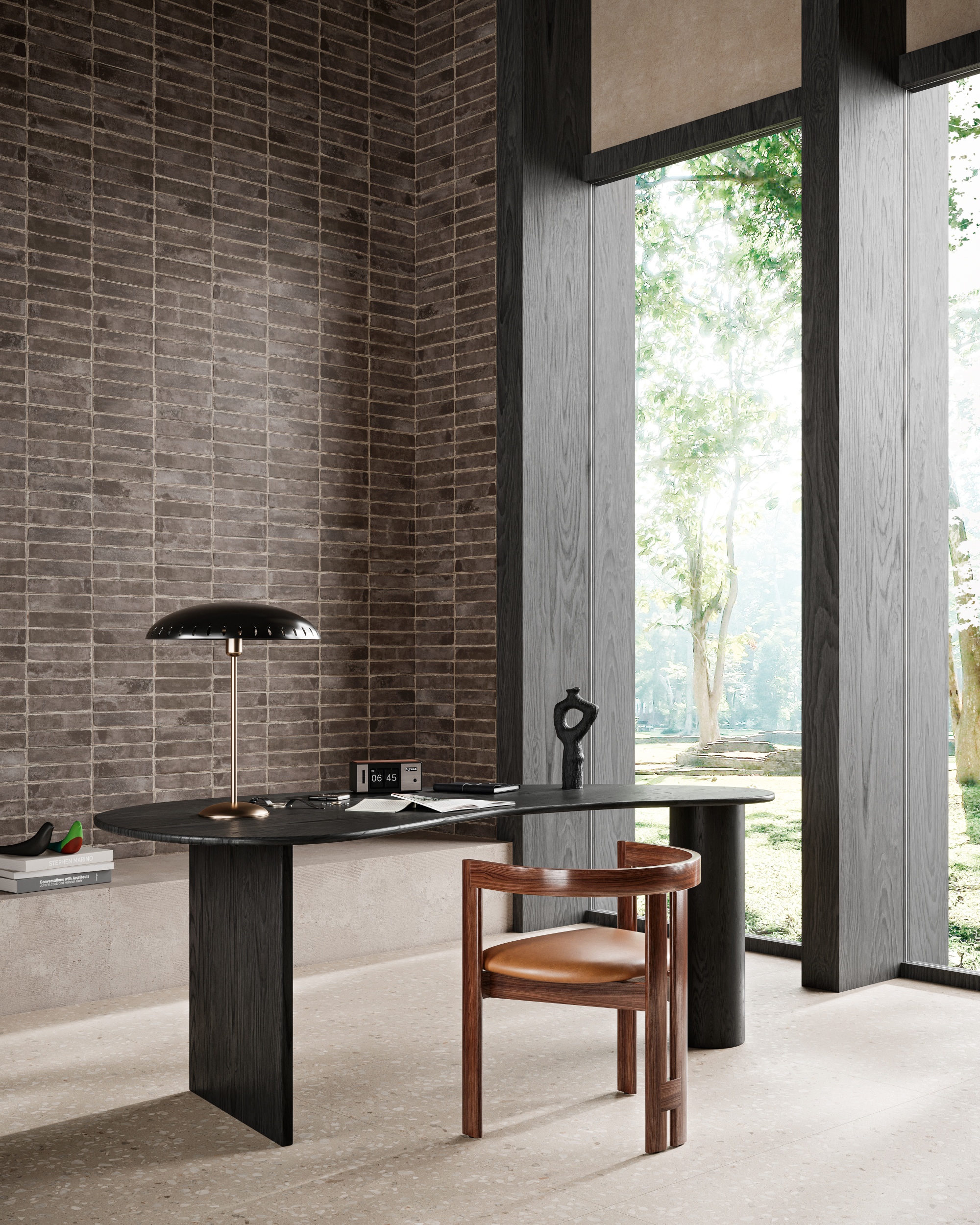 Wandfliesen Klinker Riemchen Ziegel Bit Moka Sant Agostino schoko-braun dunkelbraun Verblender für Wohnzimmer