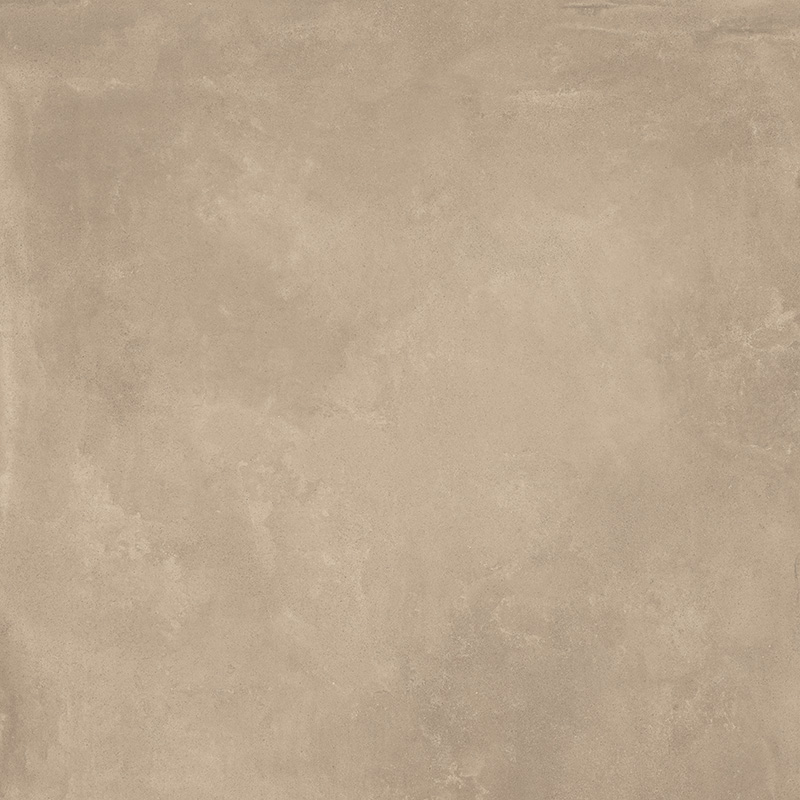 Fliese warme Betonoptik hellbraun 120x120 cm "Azuma Up Hazelnut" Imola matt rektifiziert