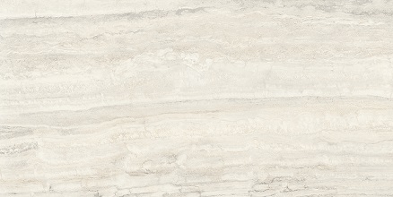 Fliese glamouröse Travertin-Steinoptik creme glänzend 90x180 cm "Invictus Ivory Krystal" rektifiziert