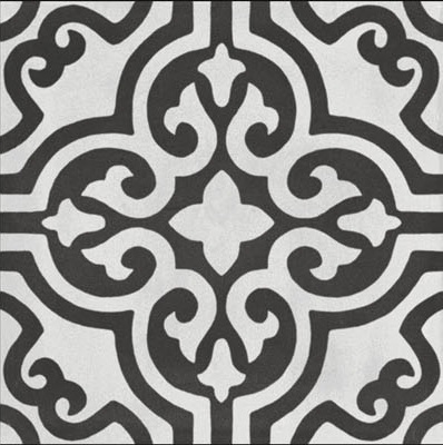 Fliese Patchwork Dekor Zementoptik schwarz Contrasti Antracite Decoro Mix Ragno by Marazzi