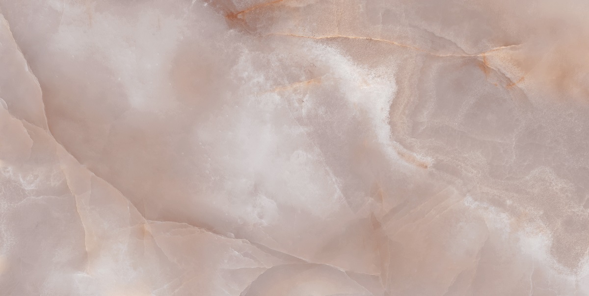 Fliese Marmoroptik rosa glänzend 60x120 cm "Onix Coral" Achatoptik rektifiziert