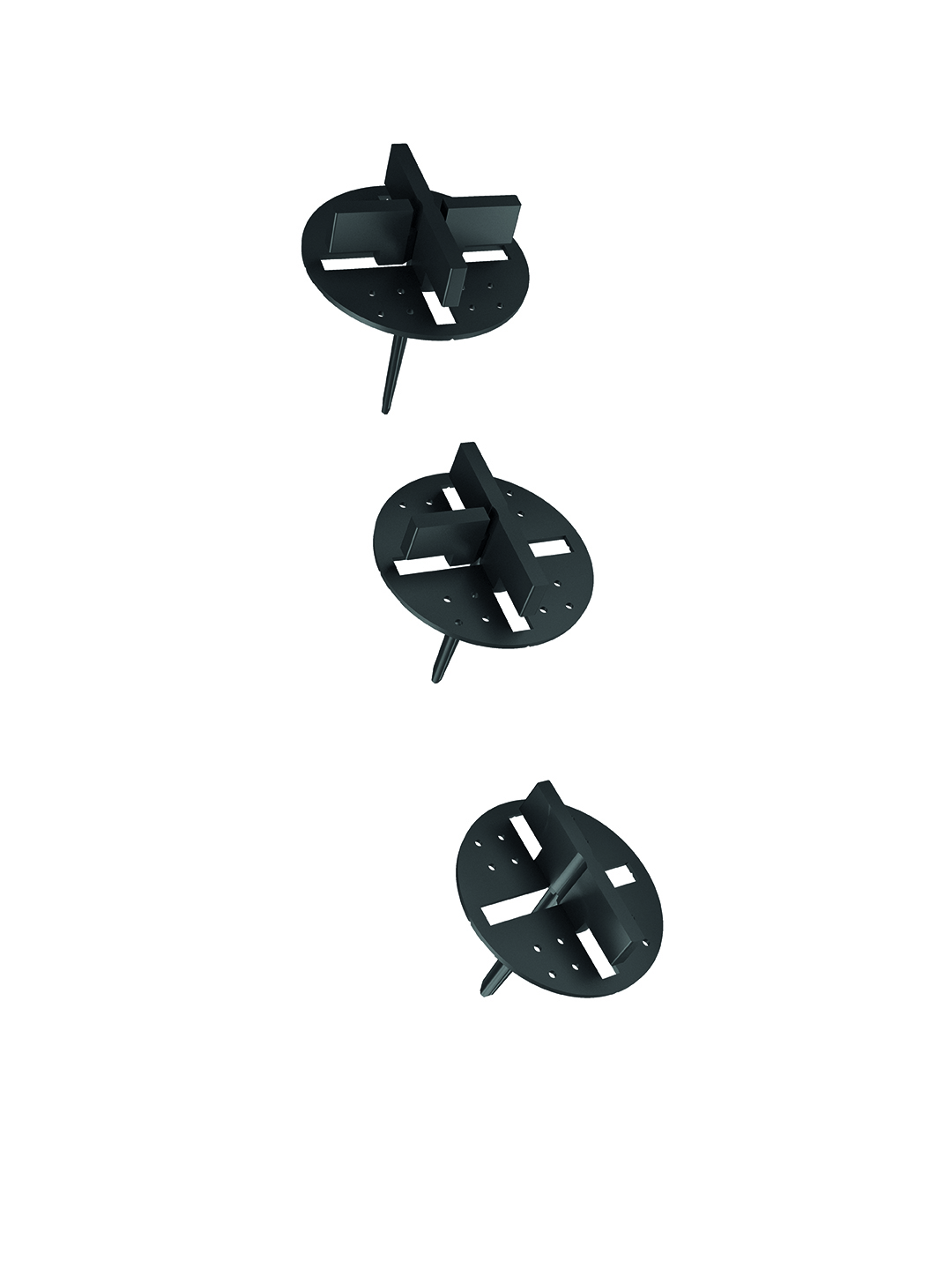 Stelzlager Fugenkreuz mit Spitze für Terrassenplatten | zur Verlegung auf Kies, Splitt, Sand & Gras