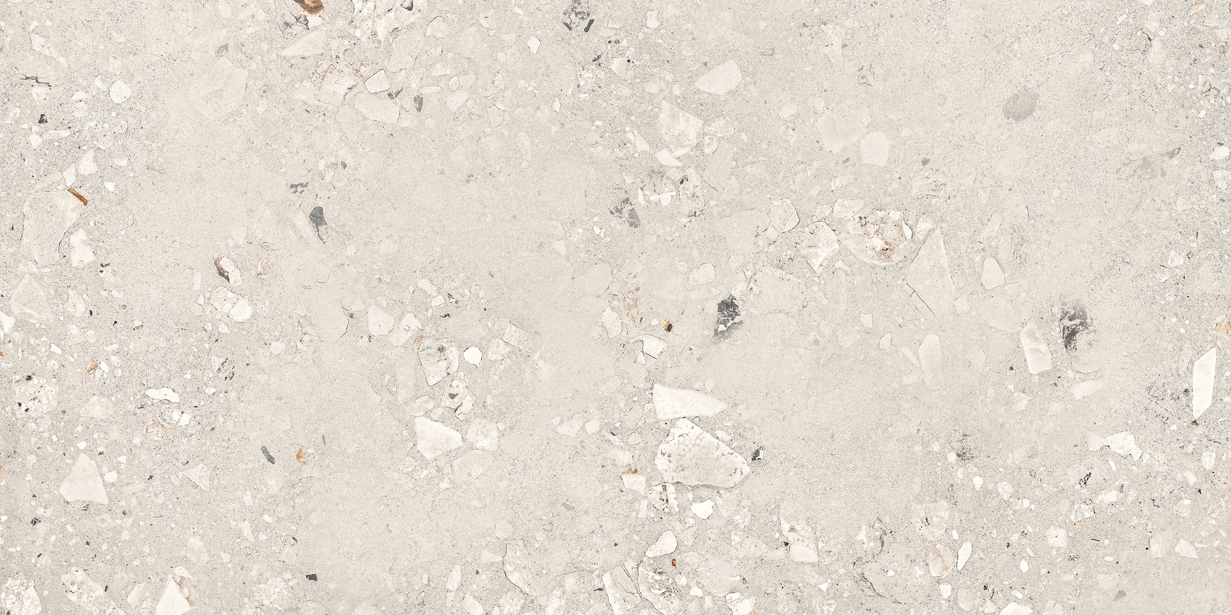 60x120 cm Fliese Terrazzo-Optik Logico Cosmo Pearl Sant Agostino hellgrau