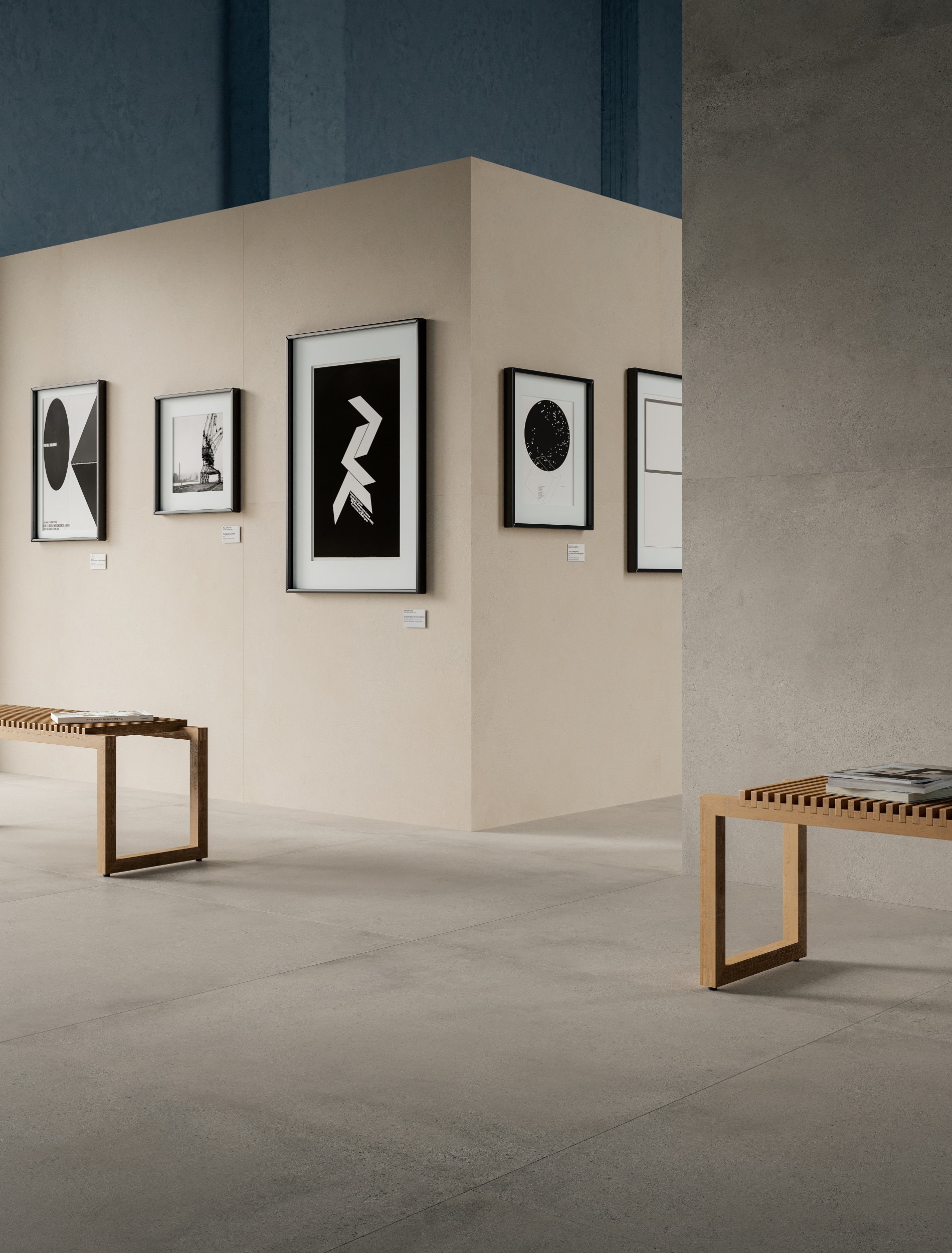 Fliese Zementoptik mit Terrazzo Logico Cement Sant Agostino grau-braun im Flur