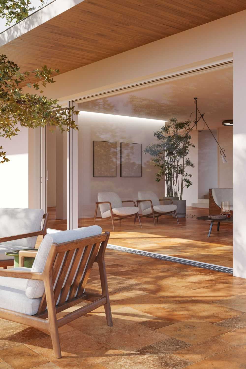 Fliese Römischer Verband Steinoptik Terracotta Multiformat-Modul "Cotto Del Campiano Cotto Dorato"