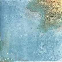 Zellige Wandfliese 11,5x11,5 cm "Laguna Cielo" hellblau glänzend reaktive Glasur