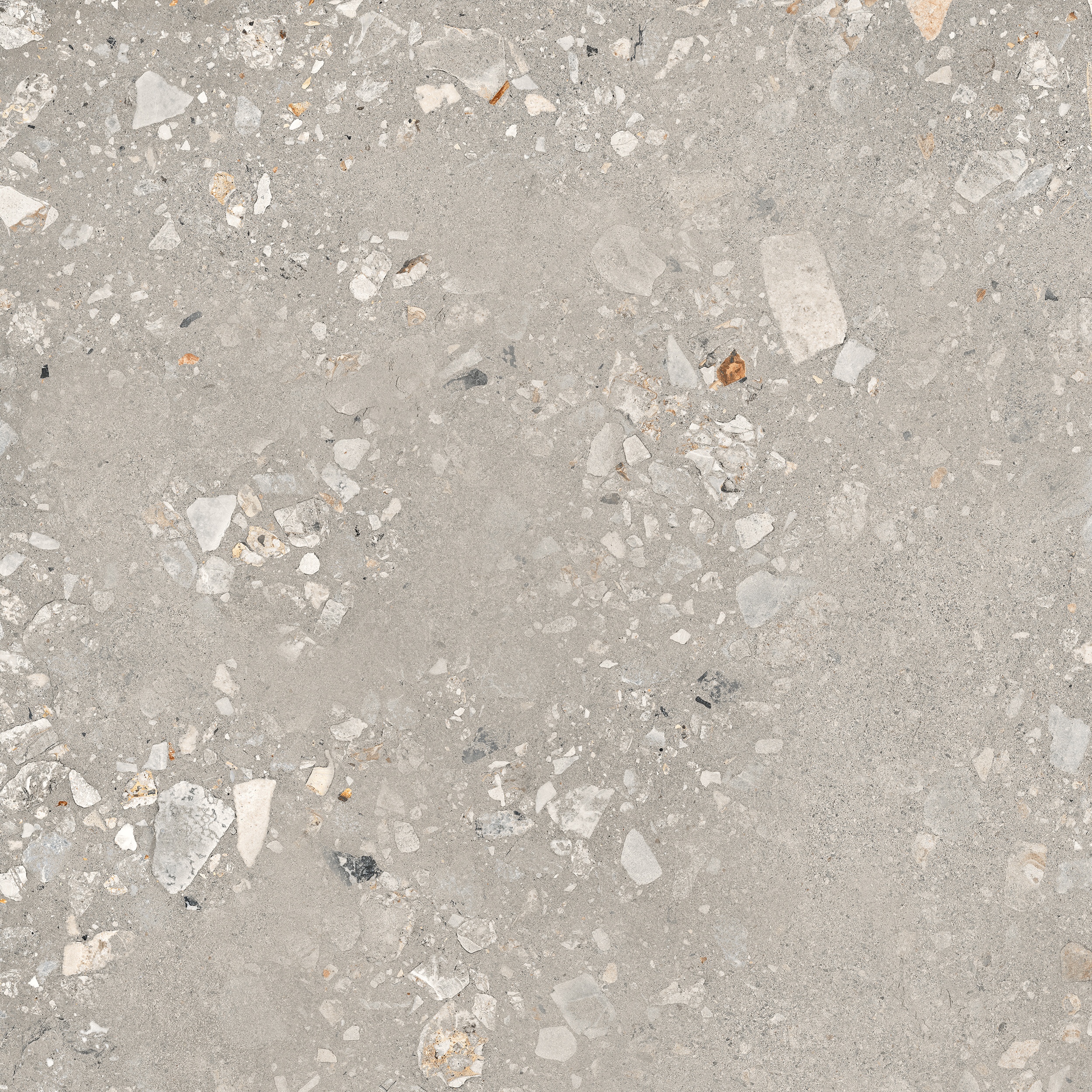 90x90 cm Fliese Terrazzo-Optik Logico Cosmo Cement Sant Agostino grau-braun
