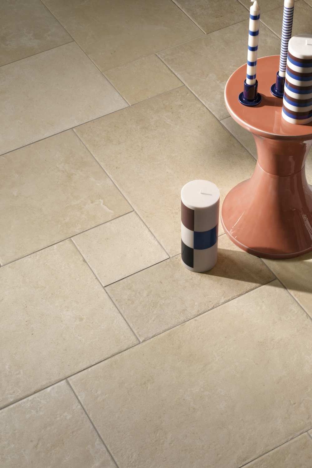 Bodenfliesen-Set Römischer Verband Natursteinoptik | fertiges Set mit verschiedenen Größen | "Contrada Valente Trani"