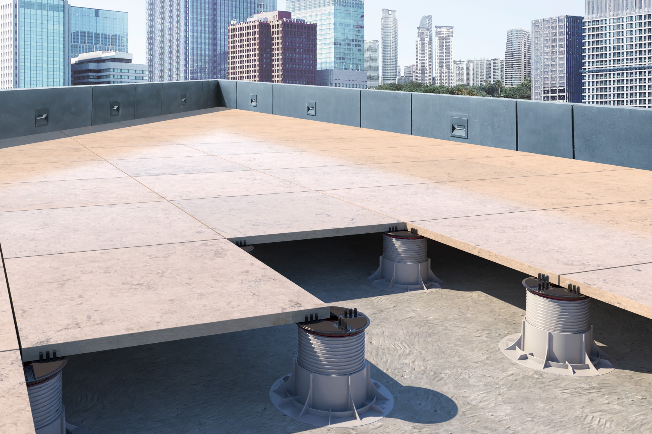 Randklammer für Stelzlager Wandabstandshalter Bodenkantenklammer aus Edelstahl