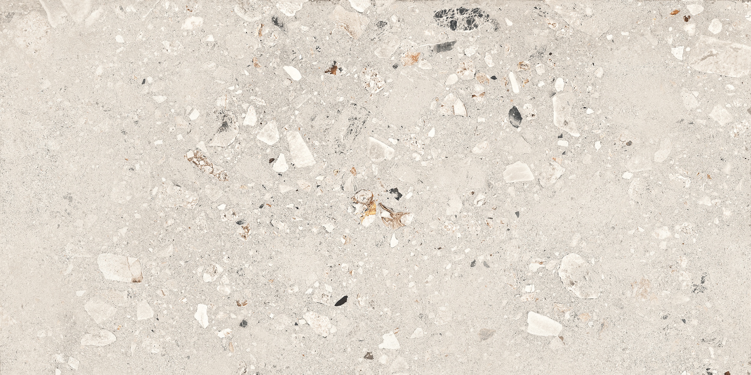 60x120 cm Fliese Terrazzo-Optik Logico Cosmo Pearl Sant Agostino hellgrau