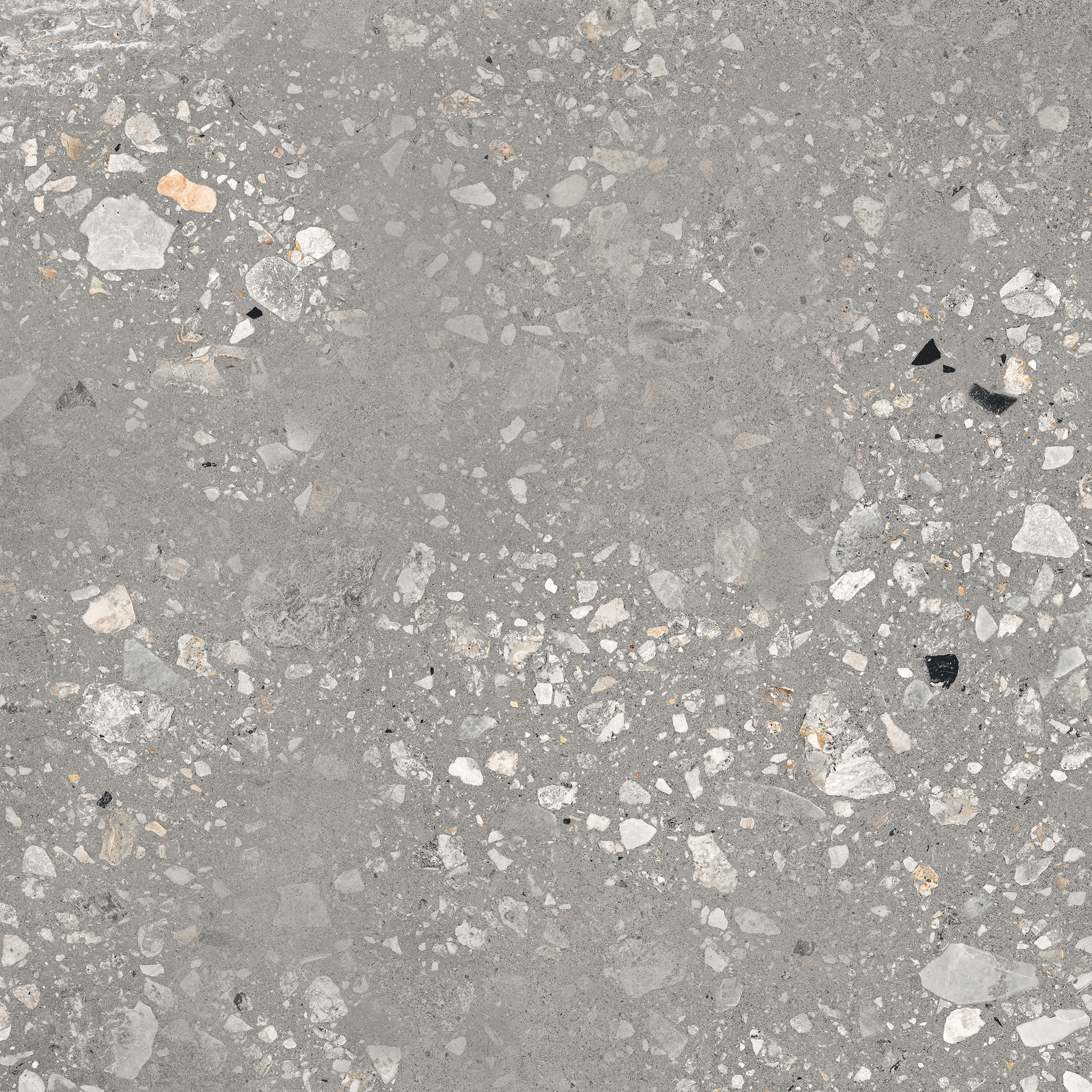 90x90 cm Fliese Terrazzo-Optik Logico Cosmo Grey Sant Agostino grau