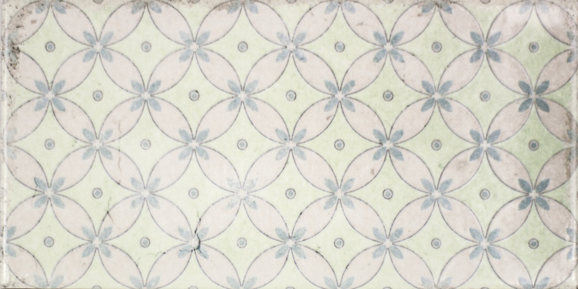 Dekorfliese Mix mediterran Retro Vintage beige glänzend Vita Natura Decor Mix Fabresa