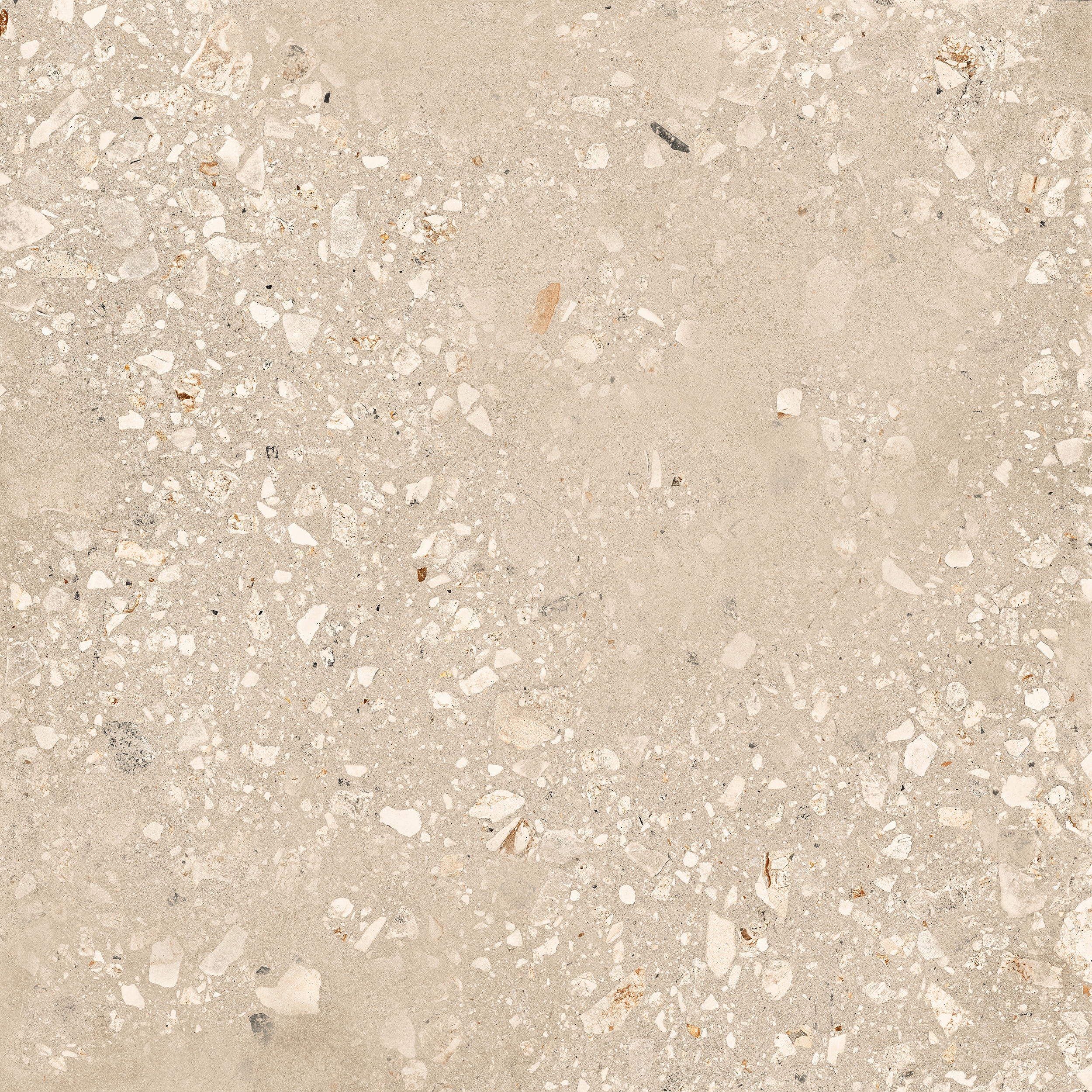 120x120 cm Fliese Terrazzo-Optik Logico Cosmo Sand Sant Agostino beige