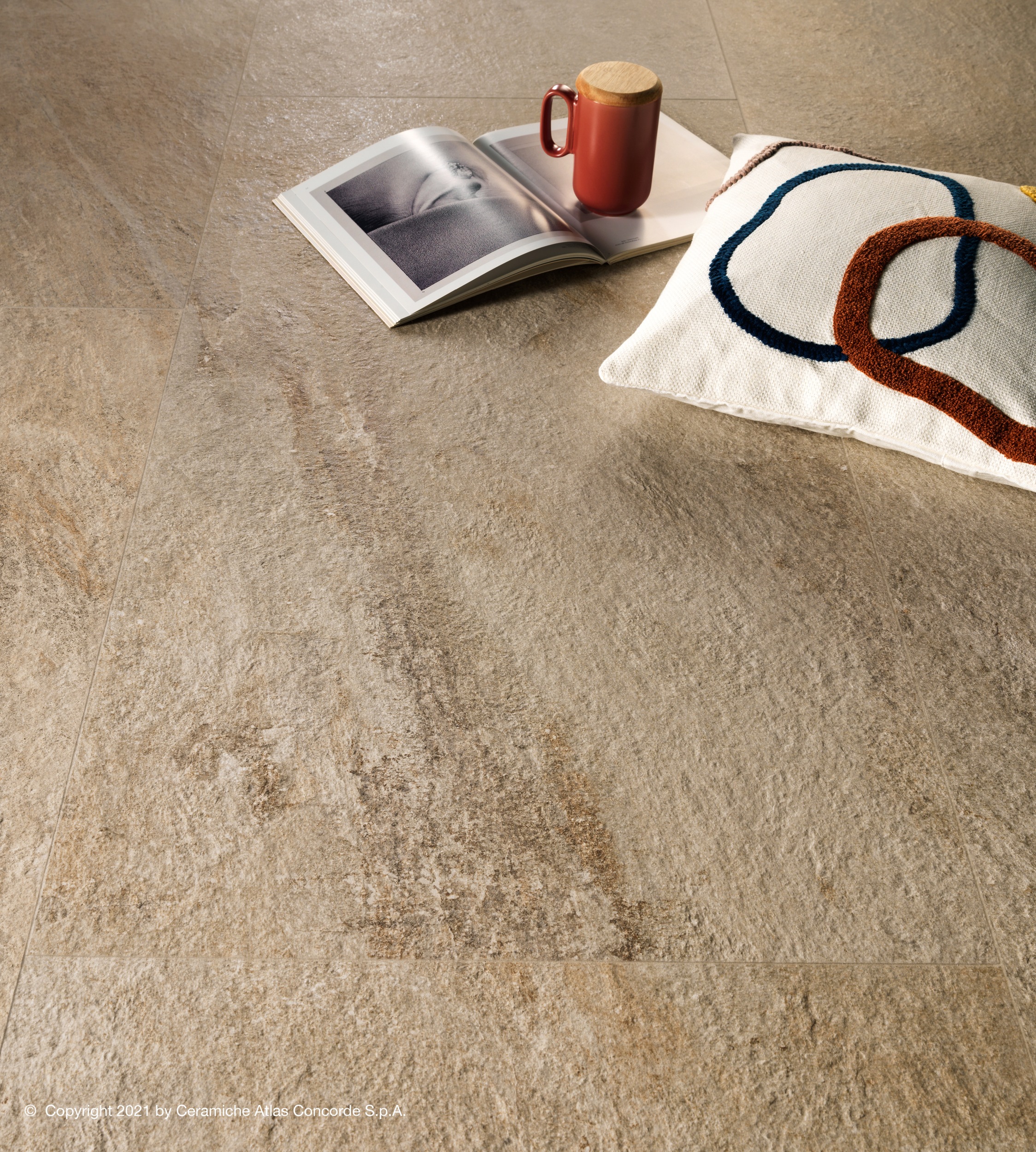 Bodenfliese Wandfliese Steinoptik Atlas Concorde Norde Oro hellbraun-beige