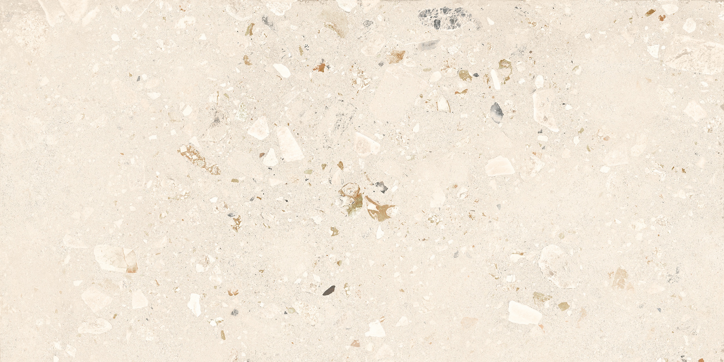 60x120 cm Fliese Terrazzo-Optik Logico Cosmo Light Sant Agostino creme elfenbein