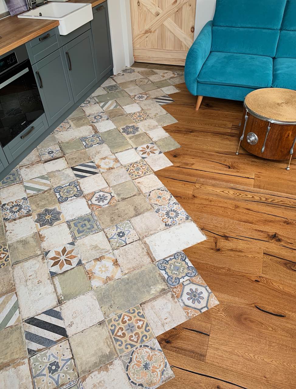 Fliese Vintage Retro weiß grau Havana Sugar Cane Bianco CIR Farbmischung nach Zufall