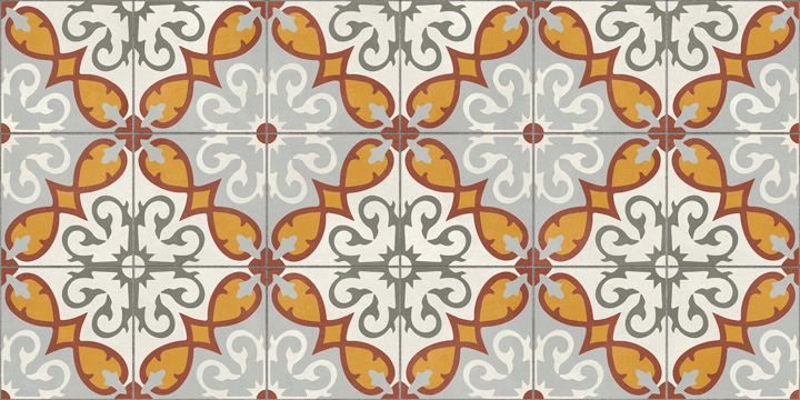 Terrassenplatte Feinsteinzeug Terrassenfliese Patchwork Retro Dekor Altea Elda Aparici