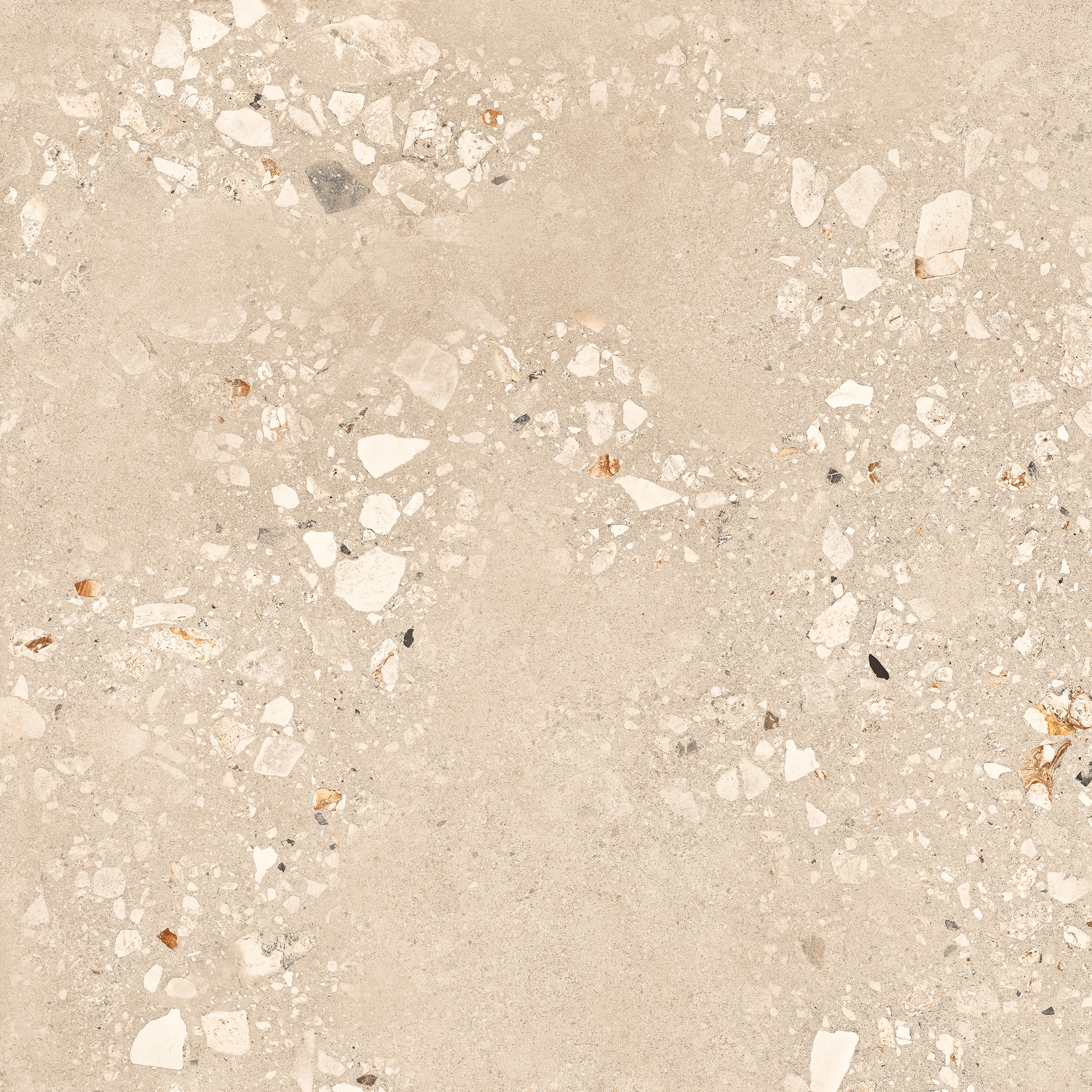 90x90 cm Fliese Terrazzo-Optik Logico Cosmo Sand Sant Agostino beige