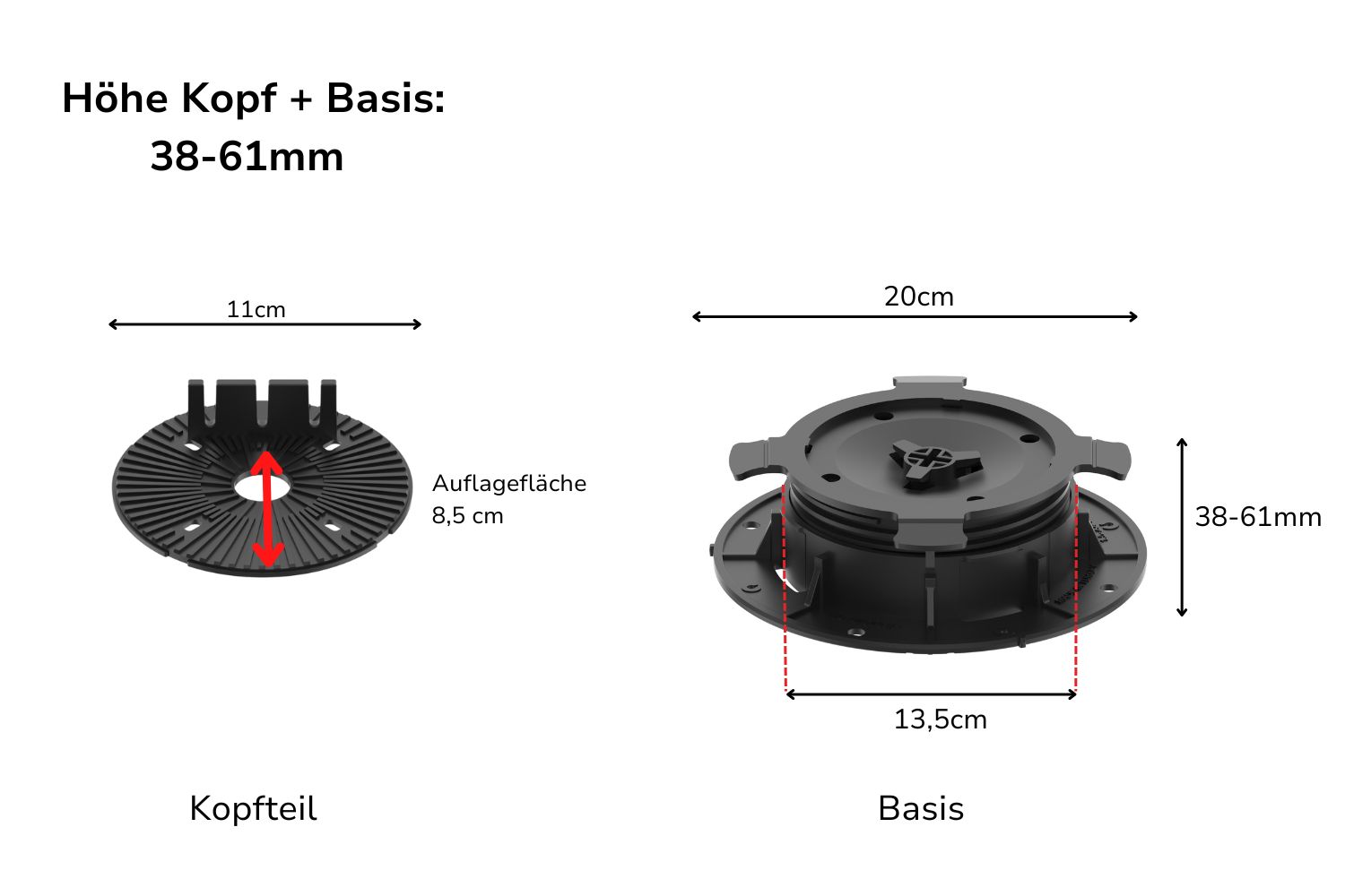 Stelzlager für Holzbalken höhenverstellbar "Easy"