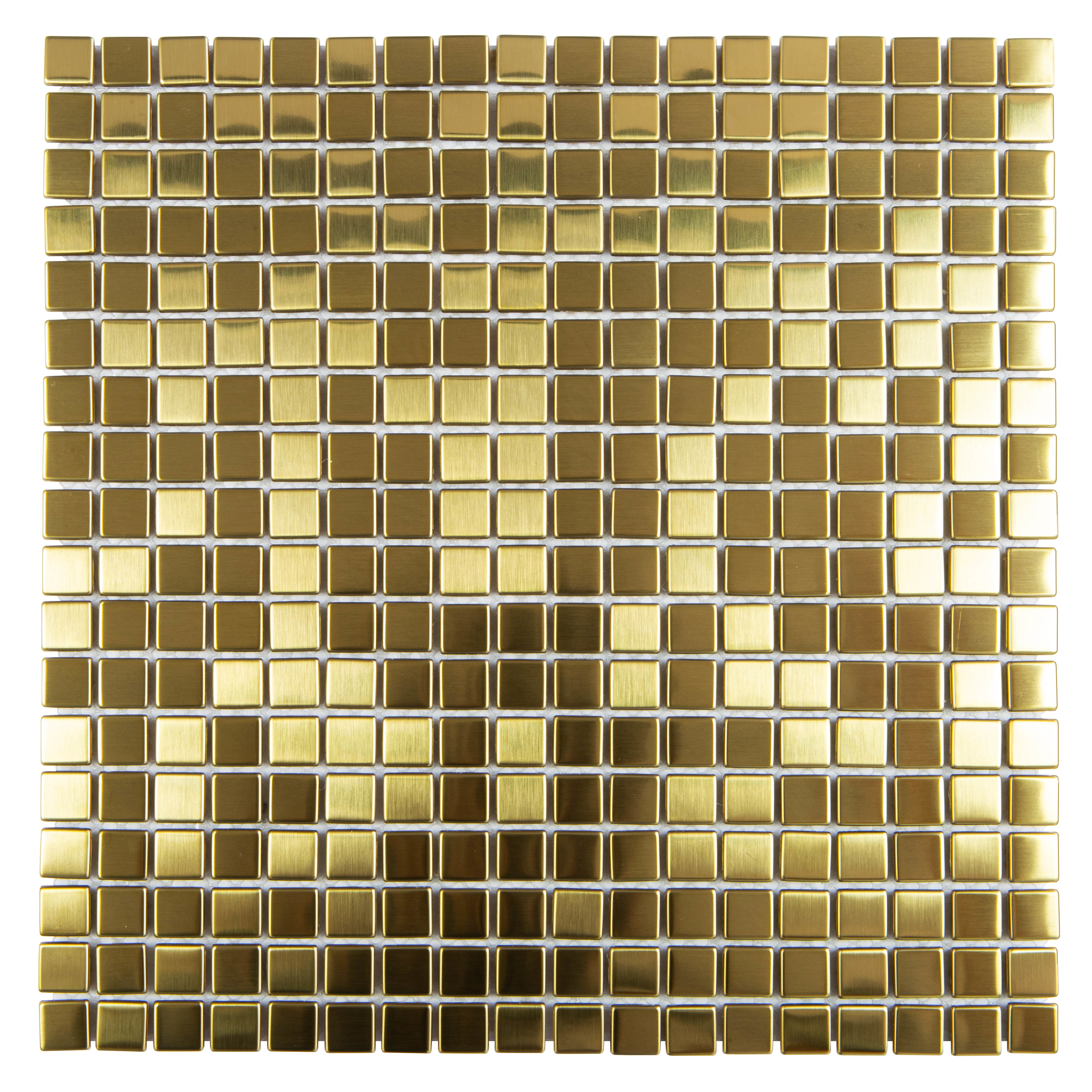Mosaik gold Edelstahl Metall Mosaikfliesen für Flur Wohnzimmer Retro-Deko Industrial