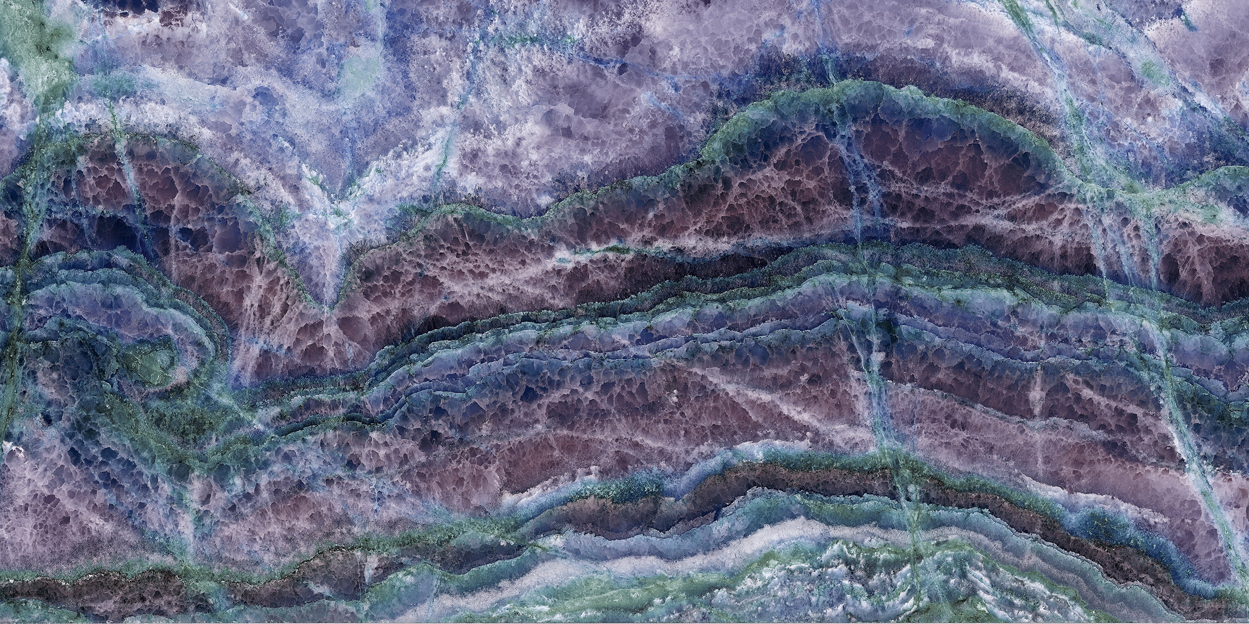 XXL Fliese Marmoroptik Star Onyx Purple 120x278 cm blau lila Großformat-Fliese Sant Agostino