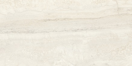 Fliese glamouröse Travertin-Steinoptik creme glänzend 30x60 cm "Invictus Ivory Krystal" rektifiziert